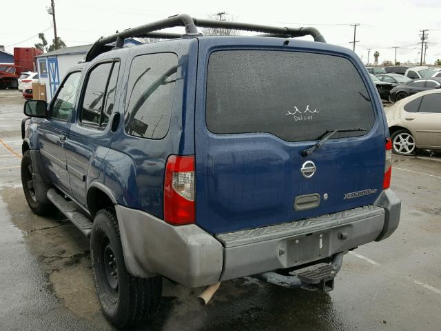 5N1ED28T52C537836 - 2002 NISSAN XTERRA XE BLUE photo 3