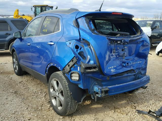 KL4CJBSBXDB098866 - 2013 BUICK ENCORE CON BLUE photo 3