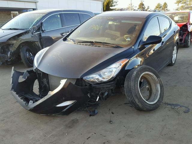 5NPDH4AE7DH426305 - 2013 HYUNDAI ELANTRA GL BLACK photo 2