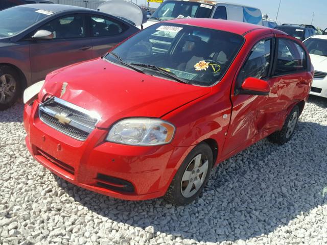 KL1TD56698B129873 - 2008 CHEVROLET AVEO BASE RED photo 2