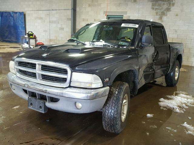 1B7GG2AN7YS645499 - 2000 DODGE DAKOTA QUA BLACK photo 2