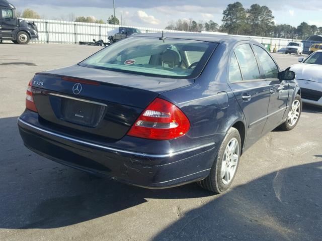 WDBUF65J63A231017 - 2003 MERCEDES-BENZ E 320 BLUE photo 4