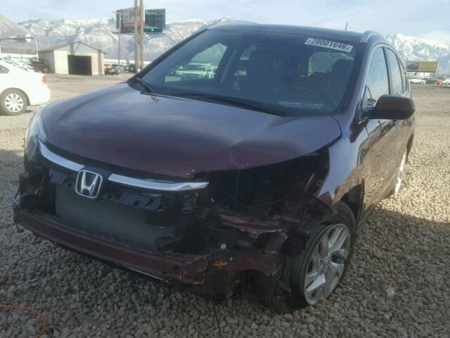 2HKRM4H78FH674817 - 2015 HONDA CR-V EXL MAROON photo 2