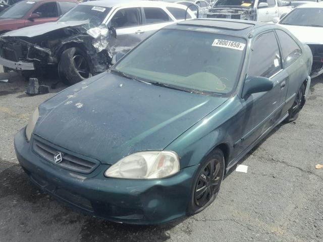 1HGEJ8247YL012370 - 2000 HONDA CIVIC EX მწვანე ფოტო 2