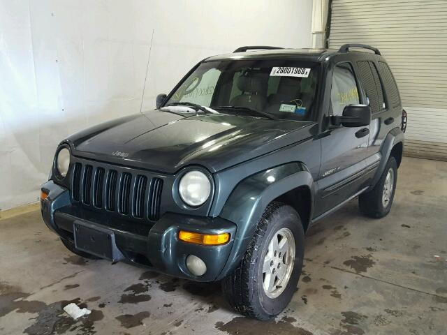 1J4GL58K92W146108 - 2002 JEEP LIBERTY LI GREEN photo 2