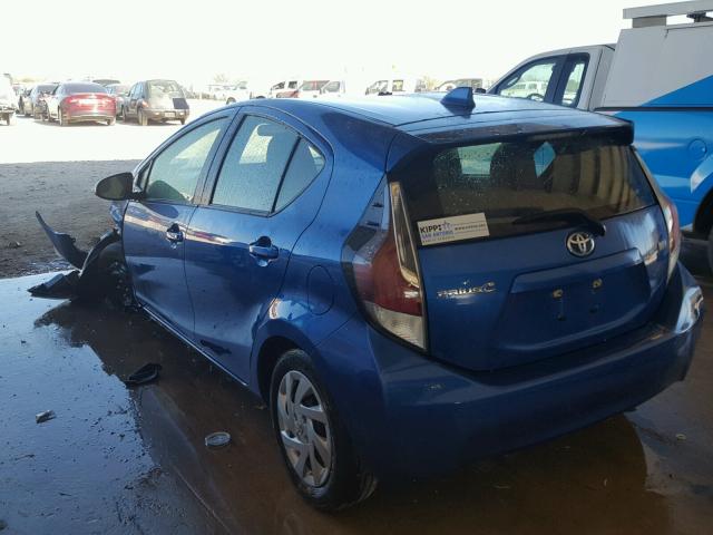 JTDKDTB34F1111613 - 2015 TOYOTA PRIUS C BLUE photo 3