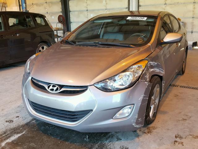 KMHDH4AE8CU328822 - 2012 HYUNDAI ELANTRA GL SILVER photo 2