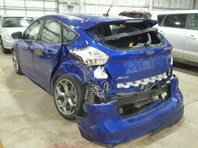 1FADP3L95FL349595 - 2015 FORD FOCUS ST BLUE photo 3