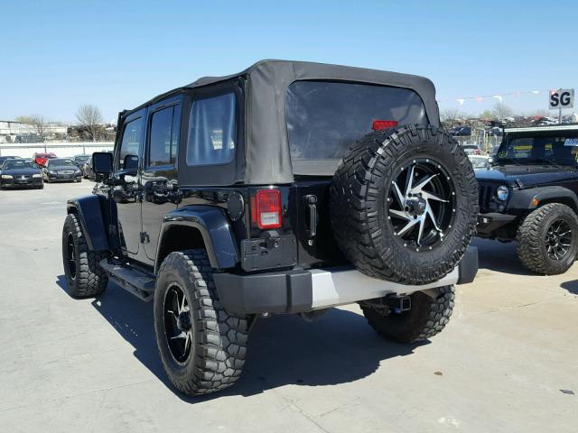 1C4HJWFG7EL308148 - 2014 JEEP WRANGLER U BLACK photo 3