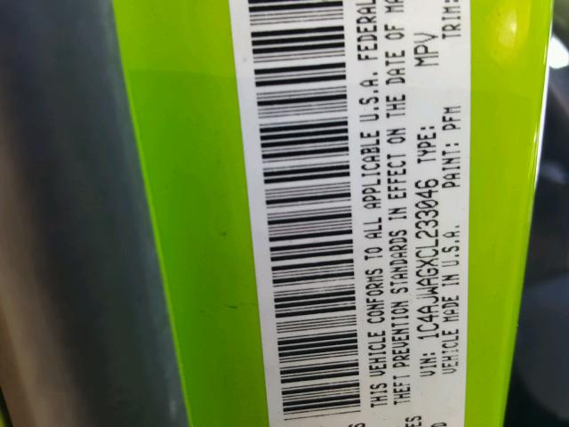 1C4AJWAGXCL233046 - 2012 JEEP WRANGLER S GREEN photo 10