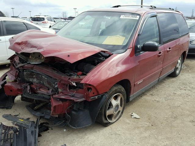 2FMZA57452BA22258 - 2002 FORD WINDSTAR S RED photo 2