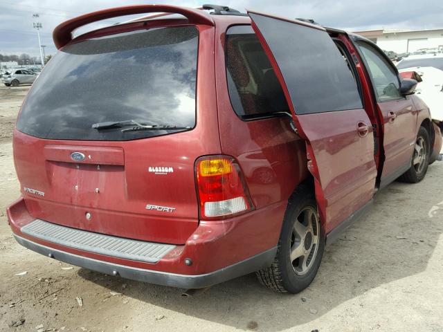 2FMZA57452BA22258 - 2002 FORD WINDSTAR S RED photo 4