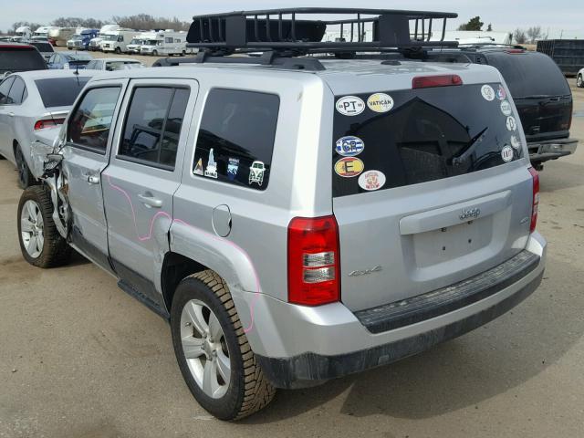 1C4NJRFB9CD540329 - 2012 JEEP PATRIOT LA SILVER photo 3