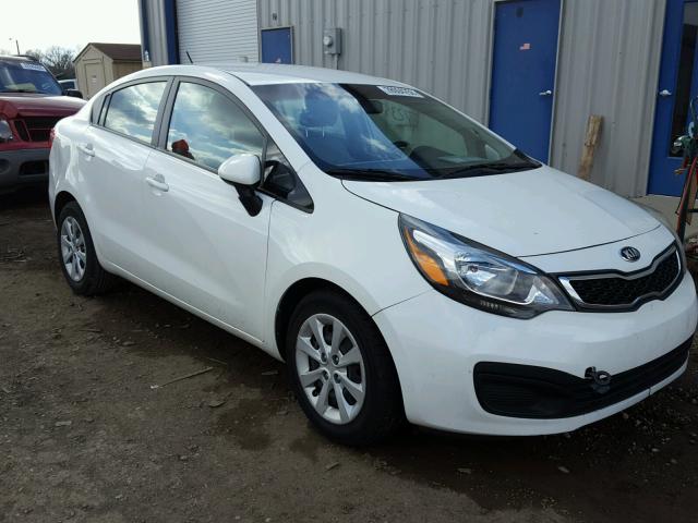 KNADM4A32D6266450 - 2013 KIA RIO LX WHITE photo 1