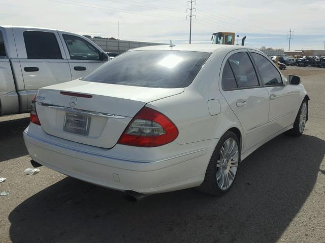 WDBUF56X77B077589 - 2007 MERCEDES-BENZ E350 WHITE photo 4