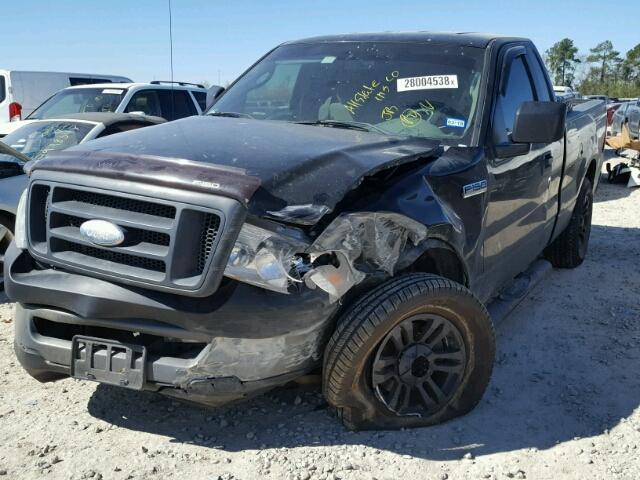 1FTRF12268KD81363 - 2008 FORD F150 BLACK photo 2