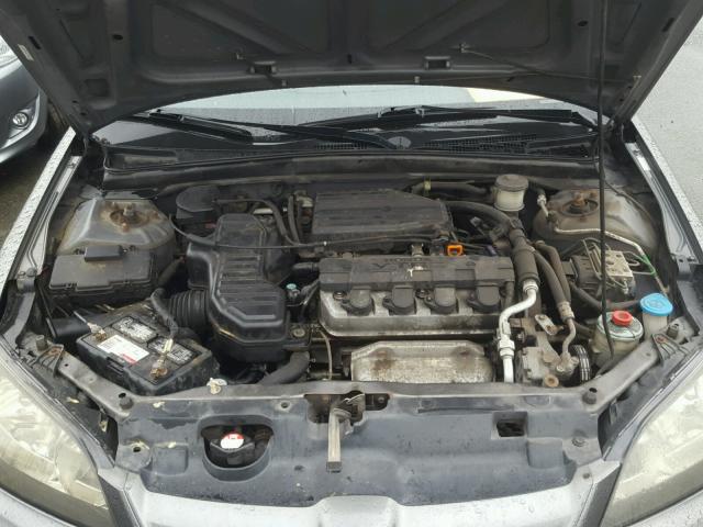 2HGES26704H504809 - 2004 HONDA CIVIC EX GRAY photo 7