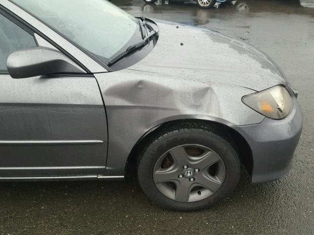 2HGES26704H504809 - 2004 HONDA CIVIC EX ნაცრისფერი ფოტო 9