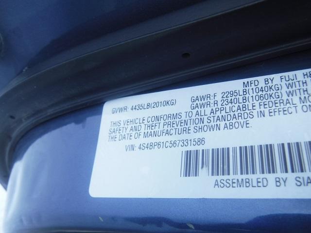 4S4BP61C567331586 - 2006 SUBARU LEGACY OUT BLUE photo 10