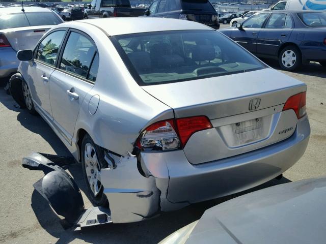 1HGFA16566L095656 - 2006 HONDA CIVIC LX SILVER photo 3