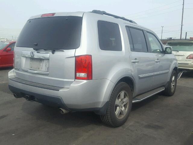 5FNYF3H44BB011470 - 2011 HONDA PILOT EX SILVER photo 4