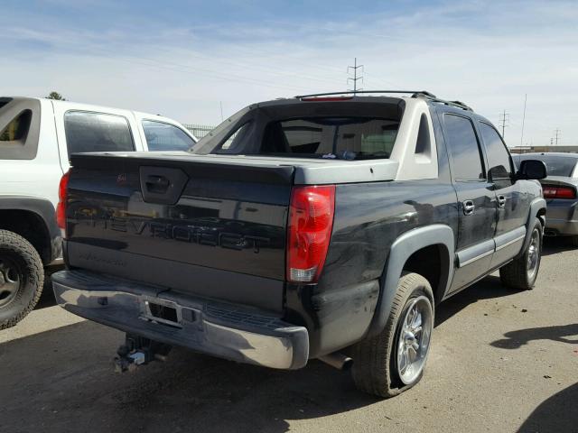 3GNEC12T24G176874 - 2004 CHEVROLET AVALANCHE BLACK photo 4