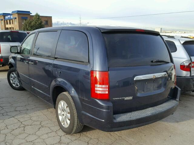 2A8HR44H98R678322 - 2008 CHRYSLER TOWN & COU BLUE photo 3