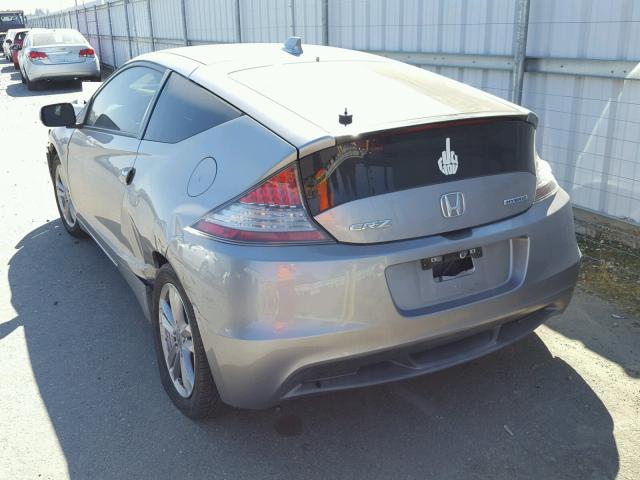 JHMZF1D69BS006959 - 2011 HONDA CR-Z EX GRAY photo 3