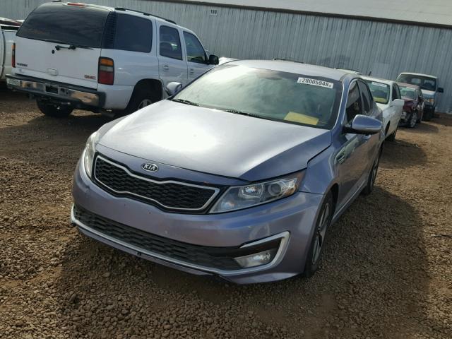 KNAGM4AD2C5010903 - 2012 KIA OPTIMA HYB BLUE photo 2