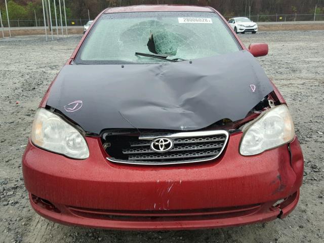 1NXBR32E57Z925610 - 2007 TOYOTA COROLLA CE RED photo 9