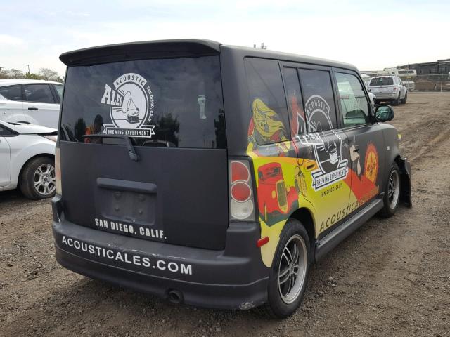 JTLKT324764031916 - 2006 TOYOTA SCION XB BLACK photo 4