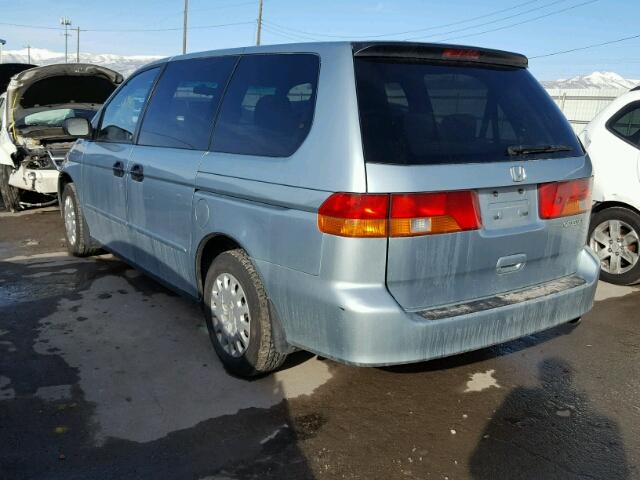 5FNRL18534B093575 - 2004 HONDA ODYSSEY LX BLUE photo 3