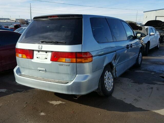 5FNRL18534B093575 - 2004 HONDA ODYSSEY LX BLUE photo 4