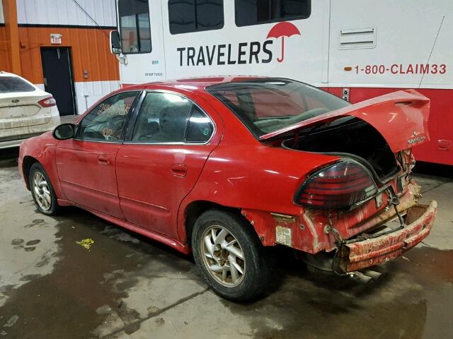 1G2NE52E95M237247 - 2005 PONTIAC GRAND AM S RED photo 3