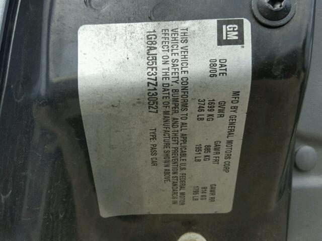 1G8AJ55F37Z130527 - 2007 SATURN ION LEVEL 灰色 照片 10