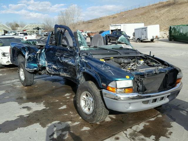 1B7GG22Y1XS229679 - 1999 DODGE DAKOTA GREEN photo 1