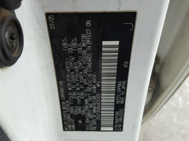 JTLKT324564032420 - 2006 TOYOTA SCION XB თეთრი ფოტო 10