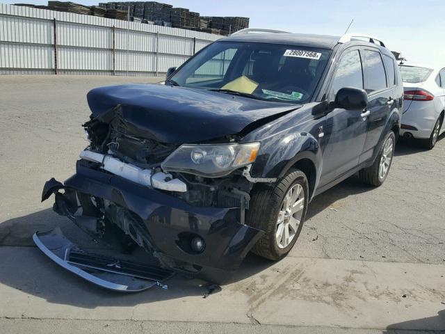 JA4MT41X68Z002235 - 2008 MITSUBISHI OUTLANDER BLACK photo 2