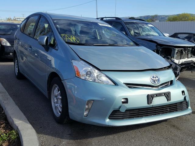 JTDZN3EUXEJ006024 - 2014 TOYOTA PRIUS V TEAL photo 1