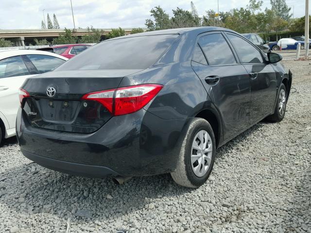 2T1BURHE0EC108715 - 2014 TOYOTA COROLLA L BLACK photo 4