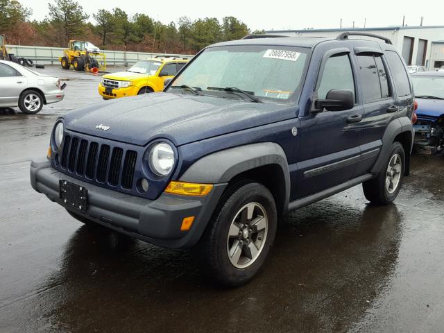 1J4GL48K77W537906 - 2007 JEEP LIBERTY SP BLUE photo 2