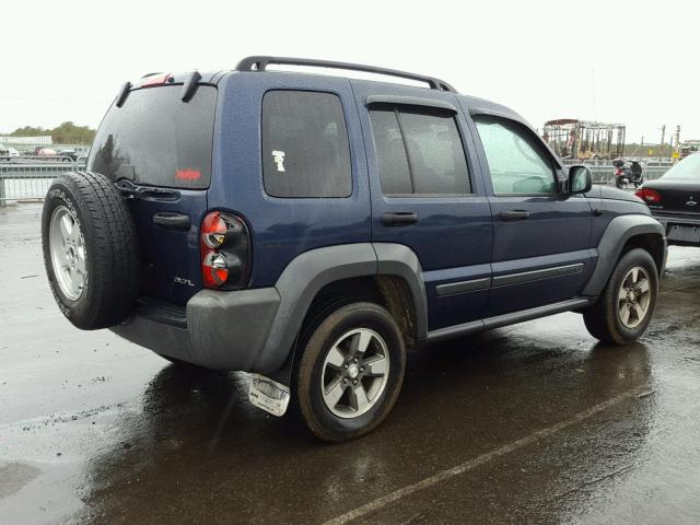 1J4GL48K77W537906 - 2007 JEEP LIBERTY SP BLUE photo 4