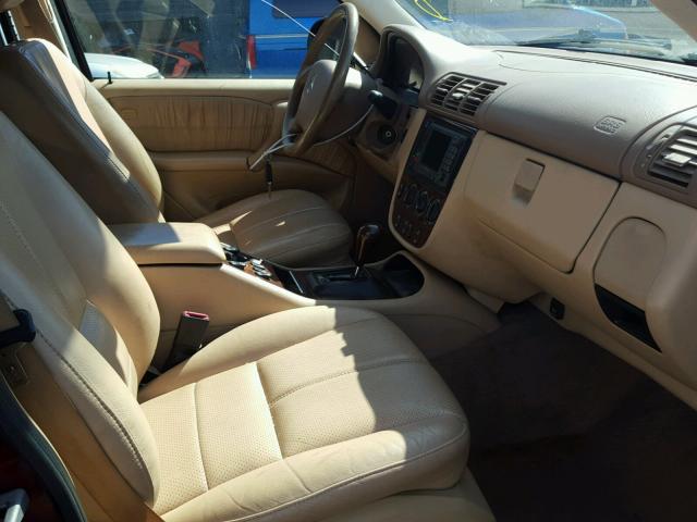 4JGAB72E41A223472 - 2001 MERCEDES-BENZ ML 430 红色 照片 5