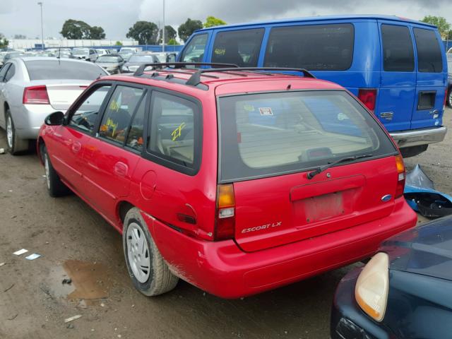 3FALP15P1VR119709 - 1997 FORD ESCORT LX RED photo 3