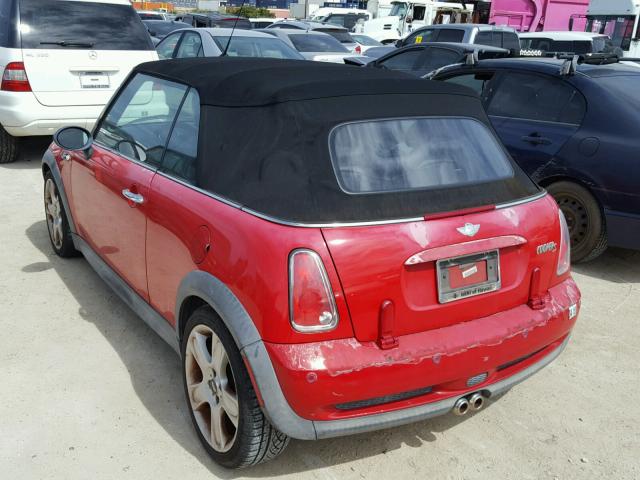 WMWRH33546TK59507 - 2006 MINI COOPER S RED photo 3