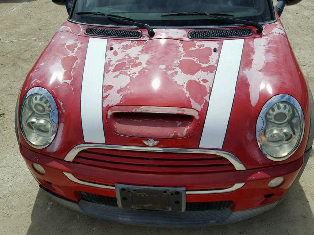 WMWRH33546TK59507 - 2006 MINI COOPER S RED photo 7