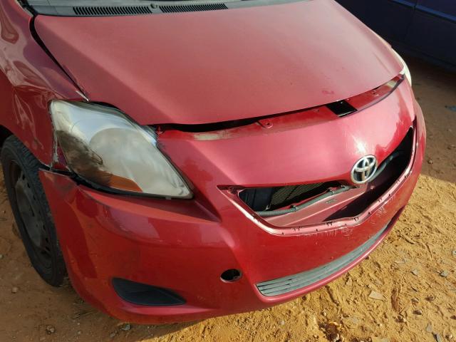 JTDBT923571055897 - 2007 TOYOTA YARIS RED photo 9