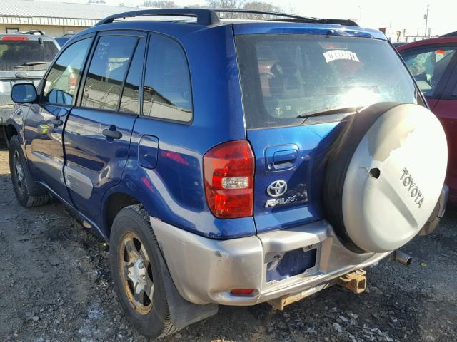 JTEHD20V756030160 - 2005 TOYOTA RAV4 BLUE photo 3