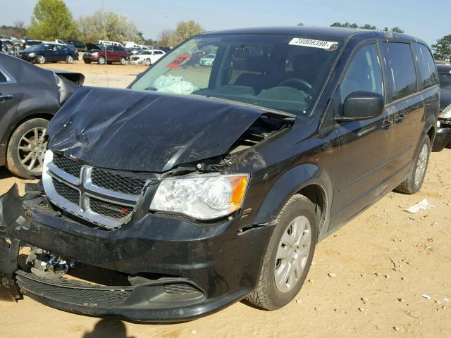 2C4RDGBG8GR385399 - 2016 DODGE GRAND CARA BLACK photo 2