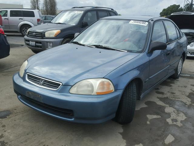 2HGEJ6527VH550462 - 1997 HONDA CIVIC DX TEAL photo 2